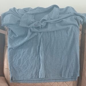 Striped Blue and White Top